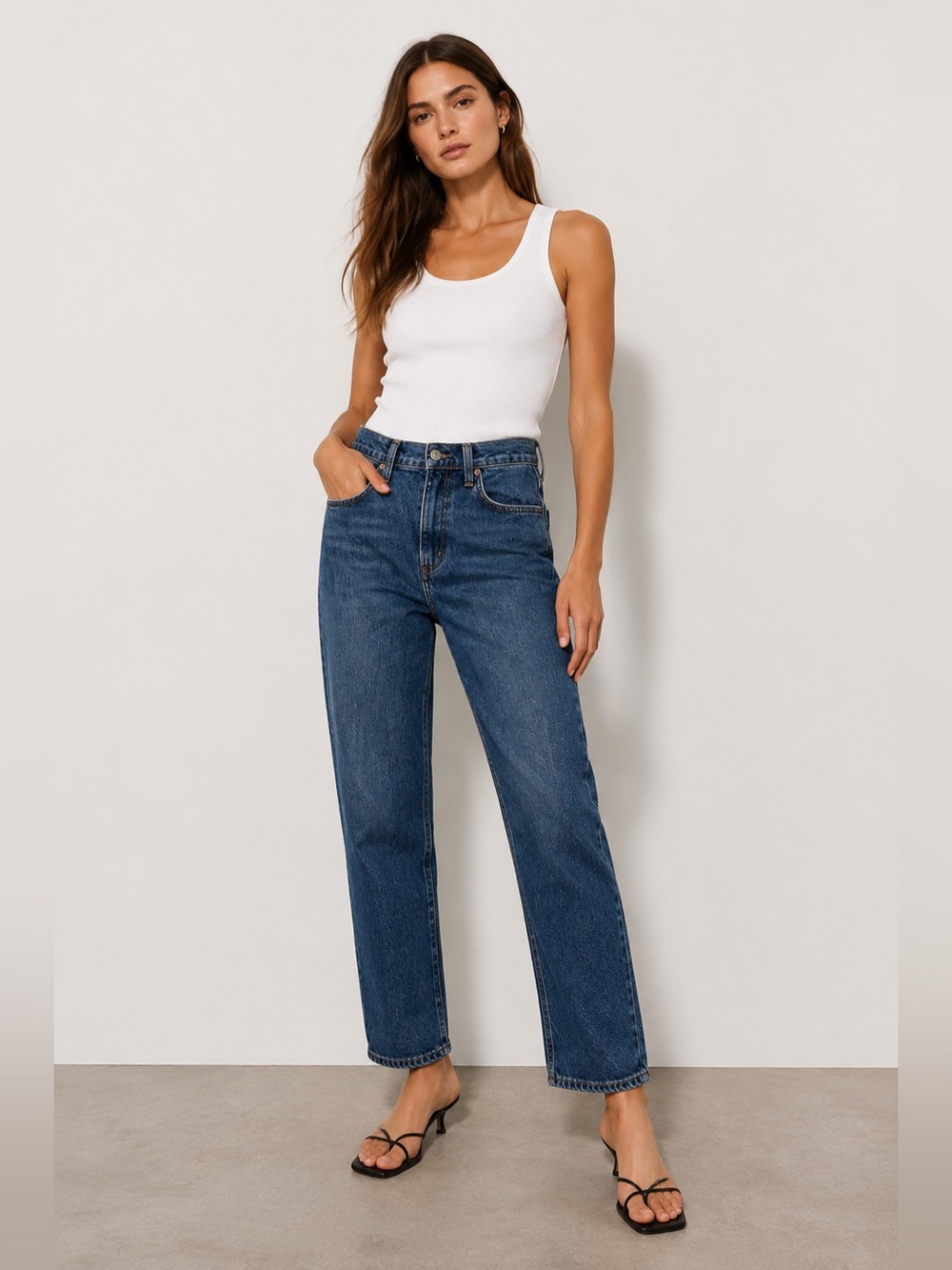 Agolde Merrel Jeans Size 26 High Rise Relaxed Straight Leg Organic Cotton